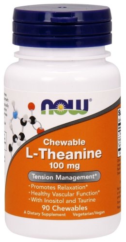 NOW FOODS L-Theanine Inositol Taurine 100mg - 90 chewables