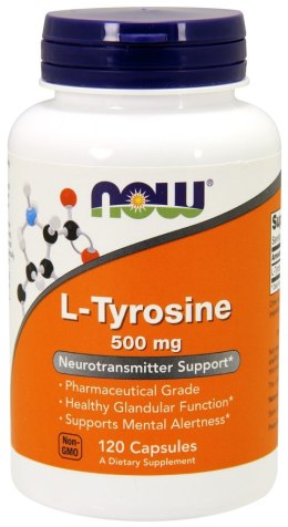 NOW FOODS L-Tyrosine Tyrozyna 500mg - 120 caps