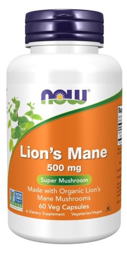 NOW FOODS Lion's Mane soplówka jeżowata 500mg - 60 vcaps