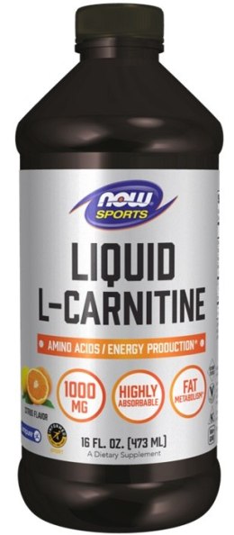 NOW FOODS L-Karnityna Liquid L-Carnitine, 1000mg Citrus - 473 ml.