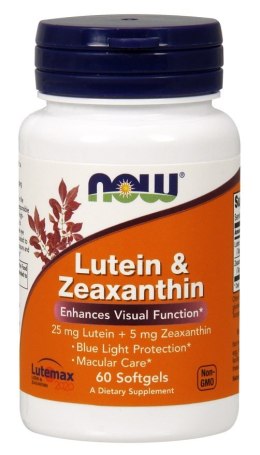 NOW FOODS Lutein & Zeaxanthin, Luteina Zeaksantyna - 60 softgels