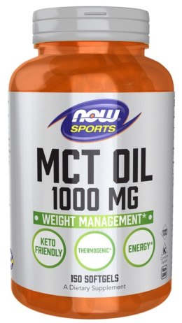 NOW FOODS OLEJ MCT Oil 1000mg - 150 softgels