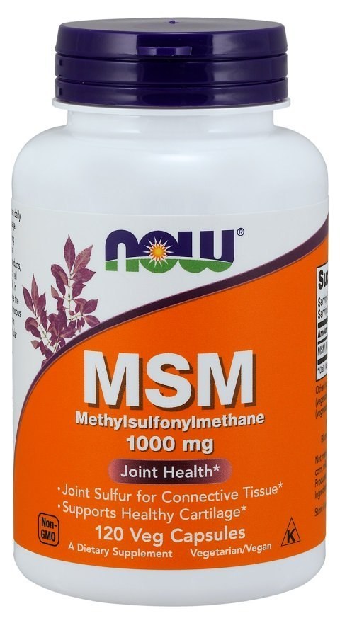 NOW FOODS Siarka MSM STAWY 1000mg - 120 vcaps