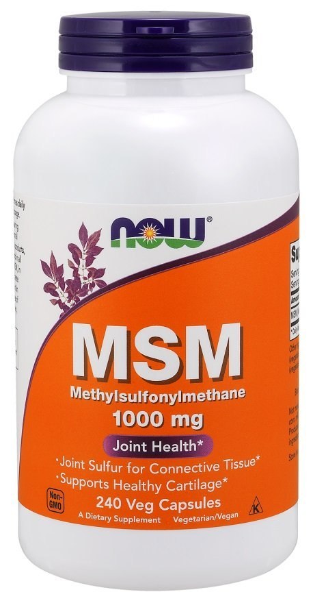 NOW FOODS Siarka MSM STAWY 1000mg - 240 vcaps