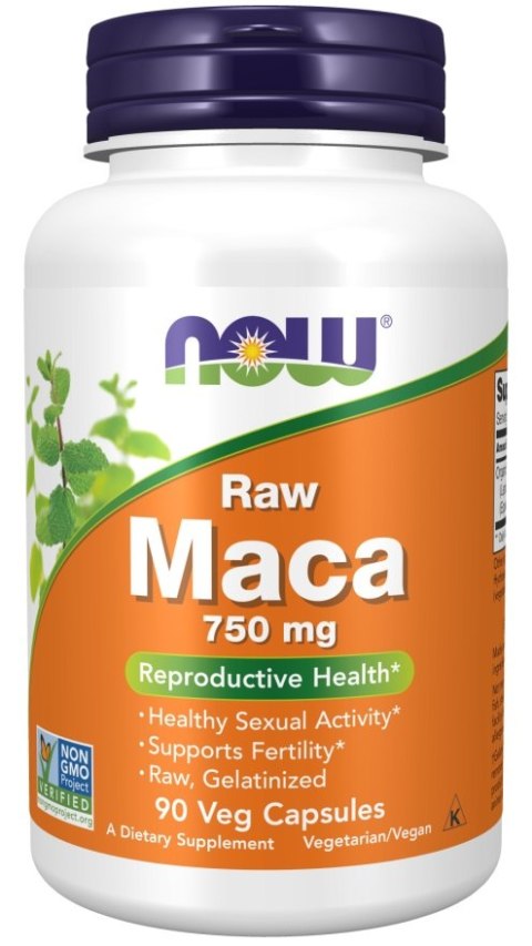 NOW FOODS Maca 6:1 koncentrat 750mg RAW - 90 vcaps