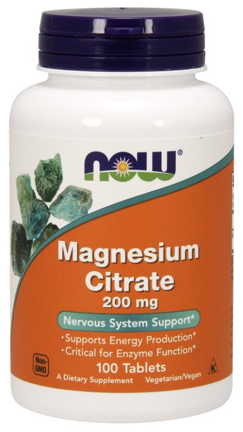 NOW FOODS Cytrynian Magnezu 200mg - 100 tablets