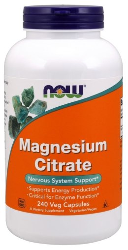 NOW FOODS Cytrynian Magnezu 400mg - 240 vcaps