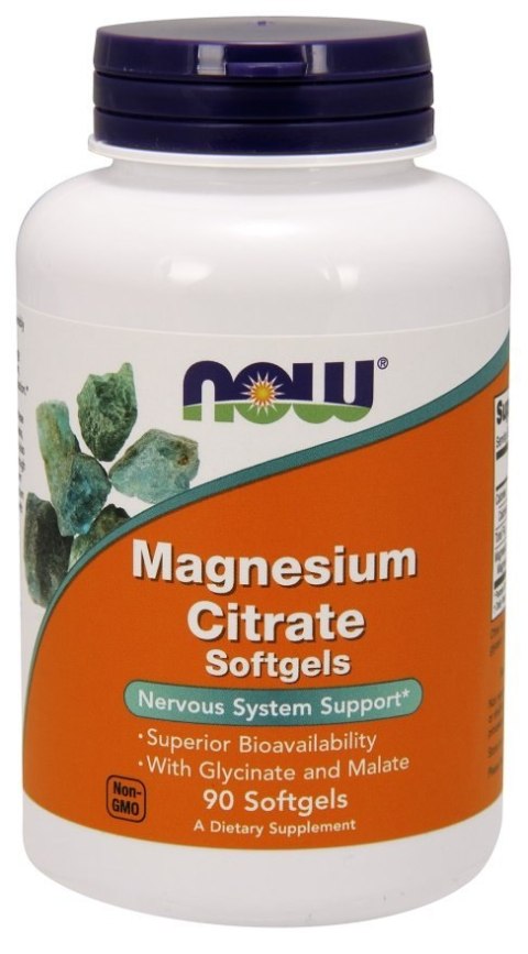 NOW FOODS Cytrynian Magnezu Softgels - 90 softgels