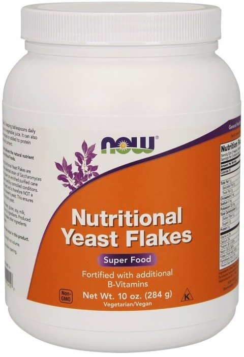 NOW FOODS Nutritional Yeast Flakes, Płatki Drożdżowe Odżywcze - 284g