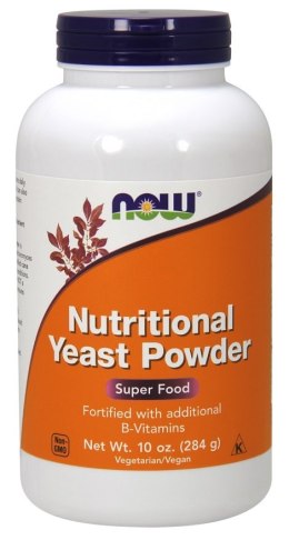 NOW FOODS Nutritional Yeast Powder, Płatki Drożdżowe Odżywcze - 284g