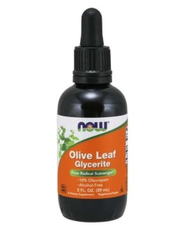 NOW FOODS Olive Leaf Glycerite, Ekstrakt z liści oliwki - 59 ml.