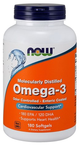 NOW FOODS Omega-3 Enteric Coated - 180 softgels