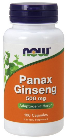 NOW FOODS Żeń-szeń, Panax Ginseng, 500 mg - 100 kapsułek