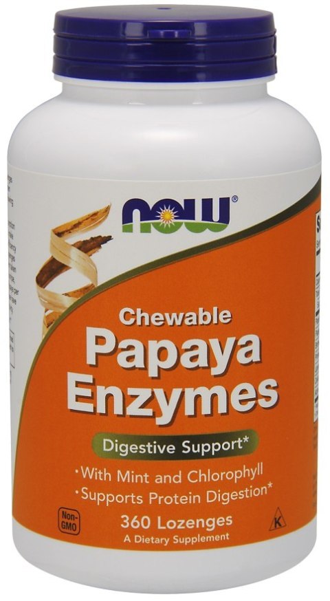 NOW FOODS Papaya Enzyme, Chewable - 360 lozenges