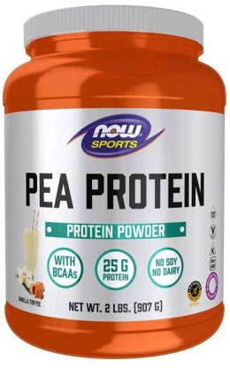 NOW FOODS Pea Protein, Vanilla Toffee - 907g