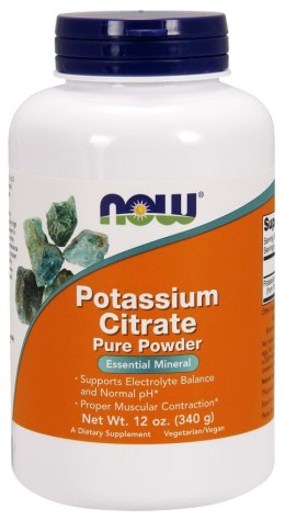 NOW FOODS Potassium Citrate, Cytrynian Potasu Pure Powder - 340g