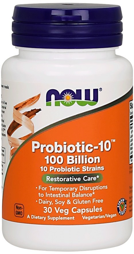 NOW FOODS Probiotyk Probiotic-10, 100 miliardów - 30 vcaps