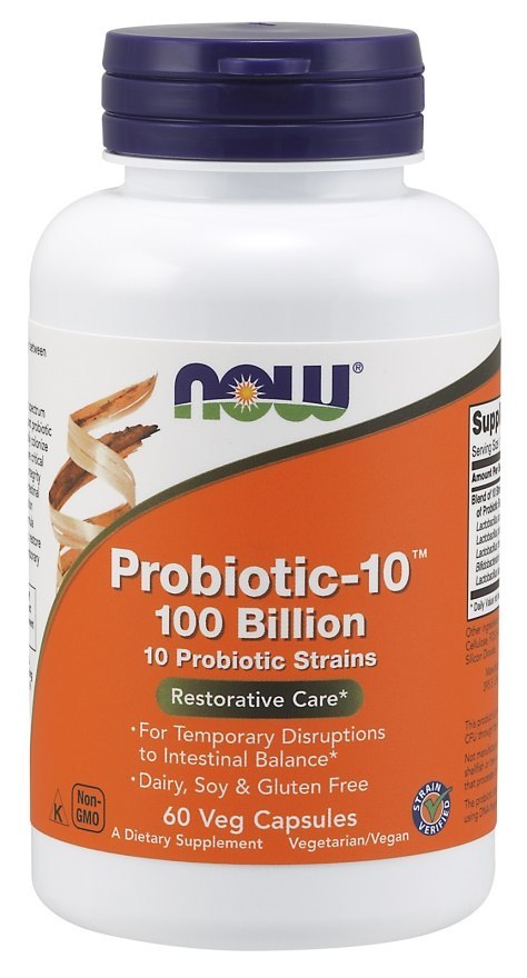 NOW FOODS Probiotyk Probiotic-10, 100 miliardów - 60 vcaps