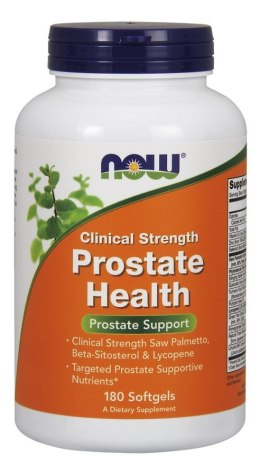 NOW FOODS Prostate Health Clinical Strength, Kompleks na Prostatę - 180 softgels