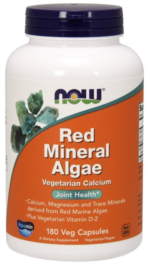 NOW FOODS Red Mineral Algae, Czerwone Algi - 180 vcaps