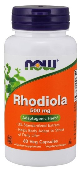 NOW FOODS Rhodiola, różeniec górski 500mg - 60 vcaps