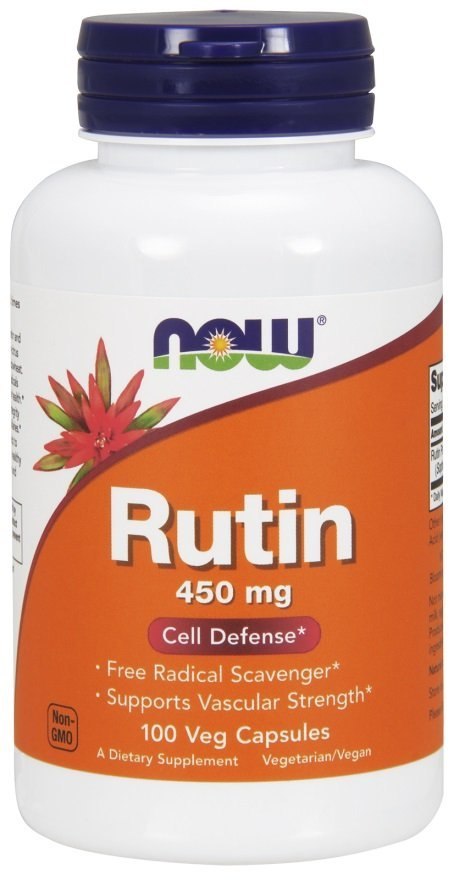 NOW FOODS Rutyna, 450mg - 100 vcaps