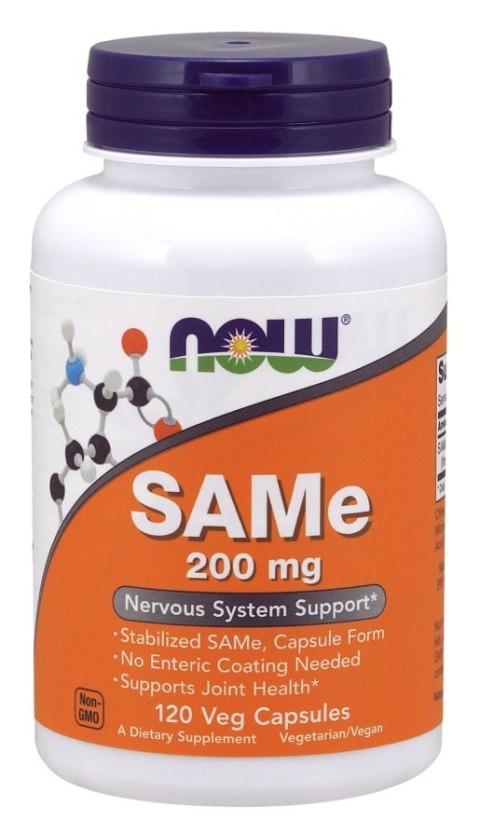 NOW FOODS SAMe NASTRÓJ MÓZG STAWY 200mg - 120 vcaps