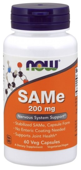 NOW FOODS SAMe NASTRÓJ MÓZG STAWY 200mg - 60 vcaps