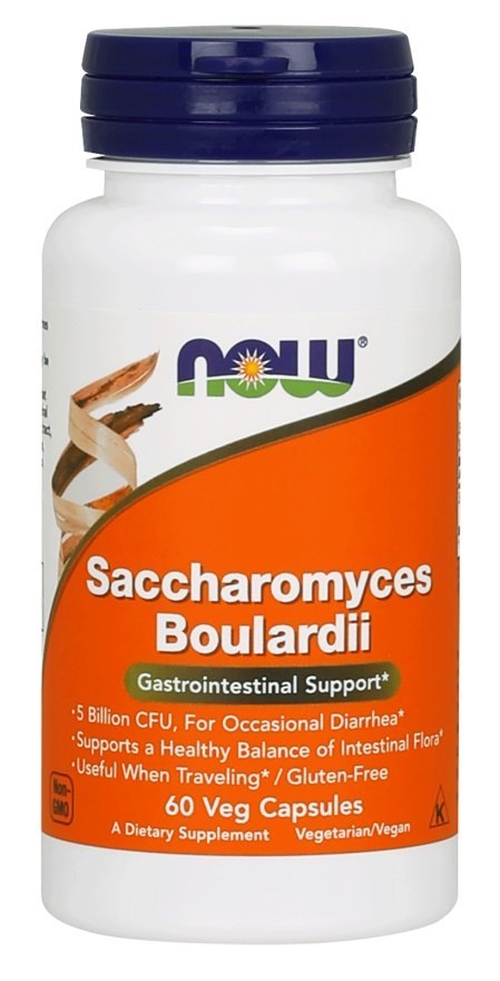 NOW FOODS Saccharomyces Boulardii - 60 vcaps