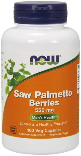 NOW FOODS Saw Palmetto Berries, Palma Sabałowa, 550mg - 100 vcaps