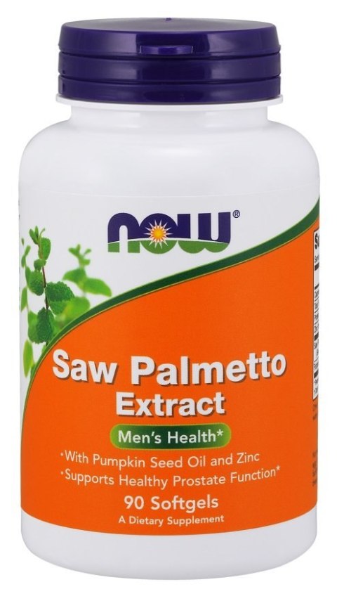 NOW FOODS Saw Palmetto Extract with Pumpkin Seed Oil and Zinc, 80mg - 90 softgels