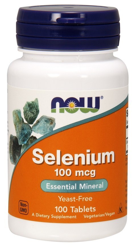 NOW FOODS Selen Selenium, 100mcg - 100 tabs