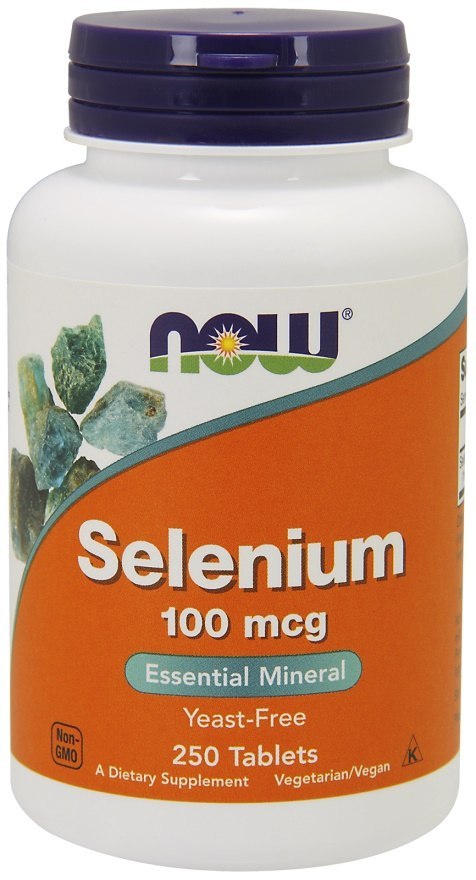 NOW FOODS Selen Selenium, 100mcg - 250 tabs