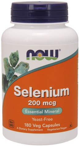 NOW FOODS Selen Selenium, 200mcg - 180 vcaps