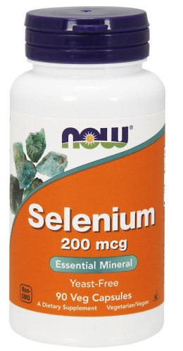 NOW FOODS Selen Selenium, 200mcg - 90 vcaps