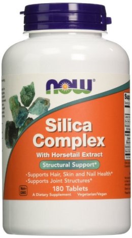 NOW FOODS Silica Complex with Horsetail Extract, Skrzyp Krzemionka - 180 tablets