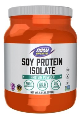 NOW FOODS Soy Protein Isolate, Izolat Białka Sojowego, Unflavored - 544g