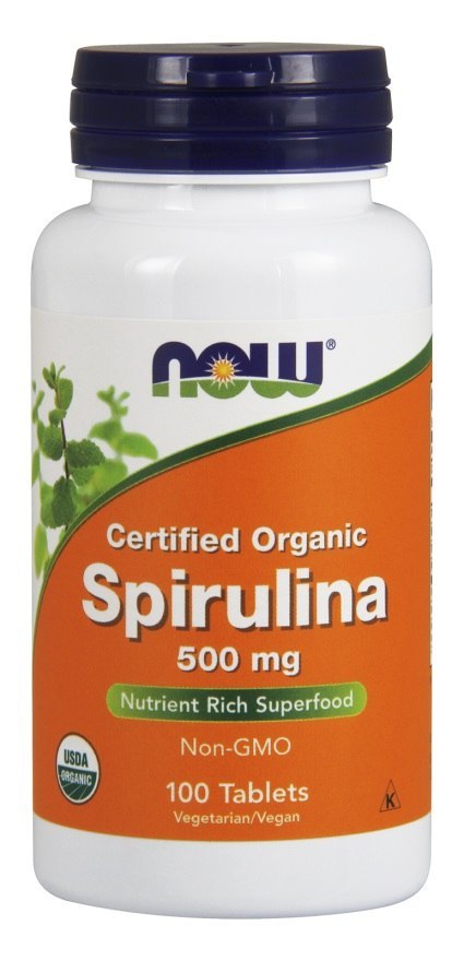 NOW FOODS SPIRULINA Organic, 500mg - 100 tabs