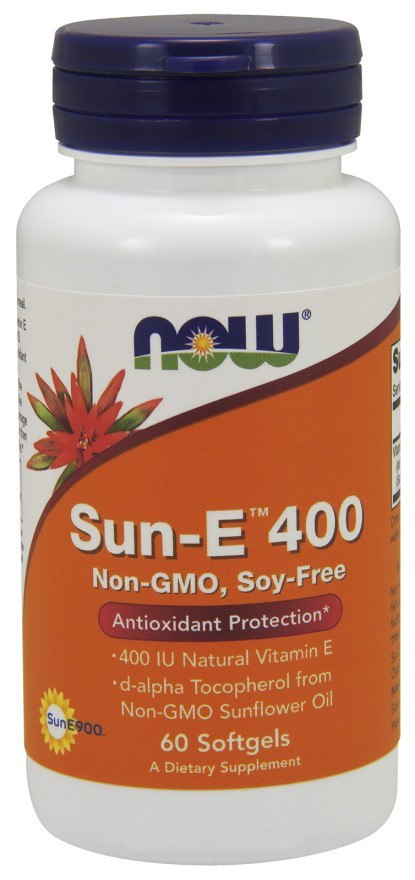 NOW FOODS Sun-E, Witamina E, 400 IU - 60 softgels