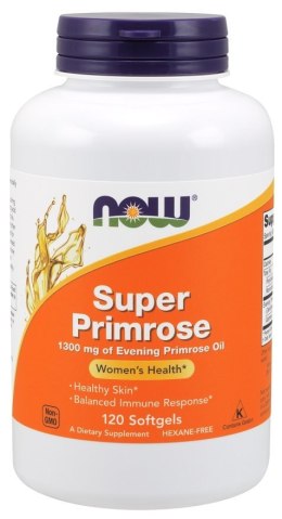 NOW FOODS Super Primrose, Olej z Wiesiołka, 1300 mg, 120 kapsułek miękkich