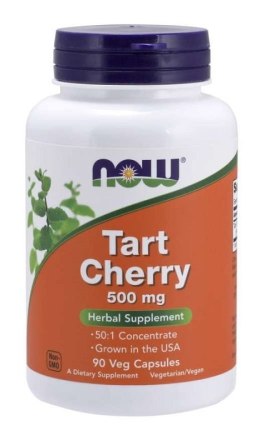 NOW FOODS Tart Cherry, Koncentrat Wiśni, 500mg - 90 vcaps