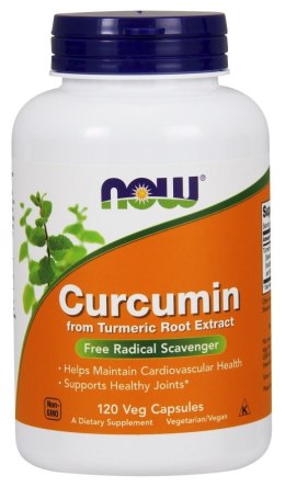 NOW FOODS Turmeric Curcumin, Kurkuma - 120 vcaps