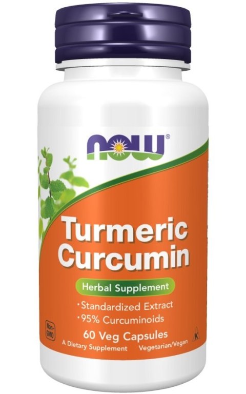 NOW FOODS Turmeric Curcumin, Kurkuma - 60 vcaps