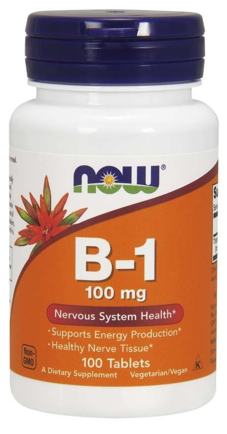 NOW FOODS Witamina B-1 (Tiamina), 100 mg - 100 tabs