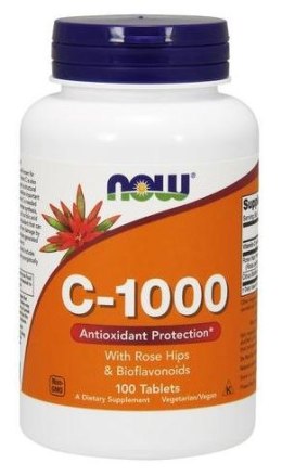 NOW FOODS Witamina C-1000 with Rose Hips & Bioflavonoids - 100 tabletek