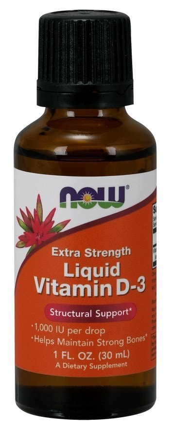 NOW FOODS WITAMINA D3 w płynie 1000 IU (Extra Strength) 30 ml