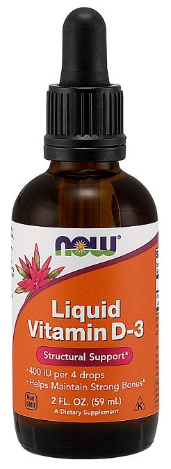 NOW FOODS Witamina D3 Liquid 400 IU 59 ml