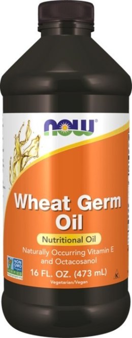 NOW FOODS Wheat Germ Oil, Olej z Kiełków Pszenicy Liquid - 473 ml.