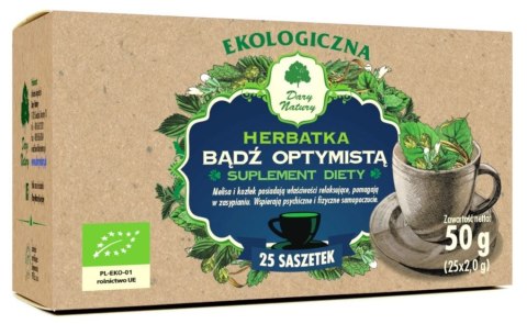 HERBATKA BĄDŹ OPTYMISTĄ BIO (25 x 2 g) - DARY NATURY