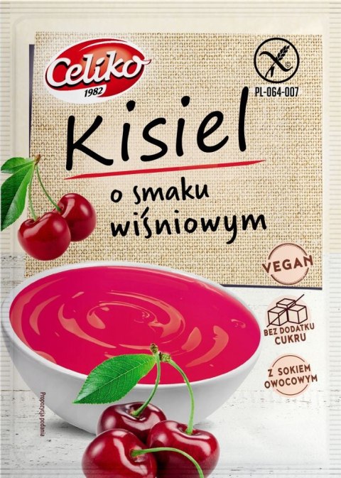 KISIEL O SMAKU WIŚNIOWYM BEZGLUTENOWY 40 g - CELIKO TERMIN: 30.11